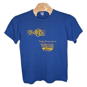 Vintage WRAB 1380 AM WCRQ 92.7 FM Radio Station‎ T Shirt Large Arab Alabama AL